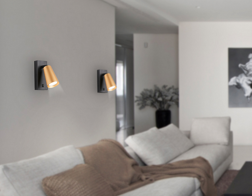 TA13142 BK/GD черный/золото GU10 max 12W 140*60*90