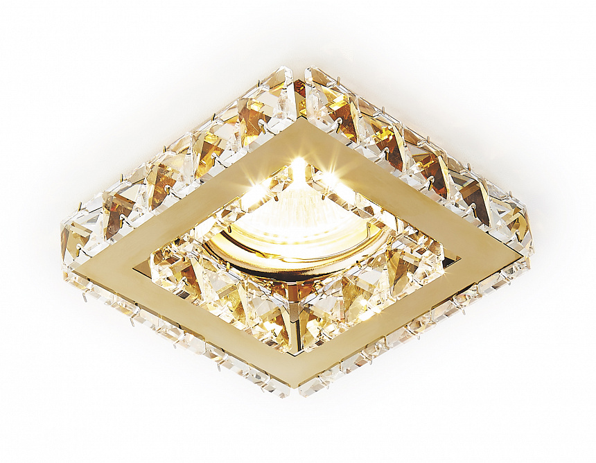 K110 CL/G золото/прозрачный хрусталь MR16