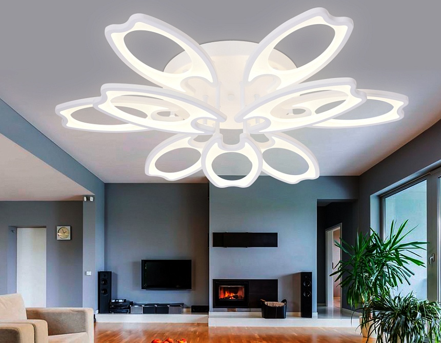 FA579/6+3 WH белый 162W 700*640*120 (ПДУ РАДИО 2.4G)