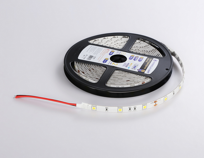 GS1902 5050 30Led/ 7.2W m/ 12V IP65 4500K/ 5000*10*2.87mm (2 конт.) GS1902 5050 30Led/ 7.2W m/ 12V IP65 4500K/ 5000*10*2.87mm (2 конт.)