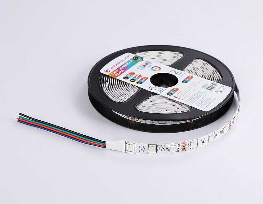GS2202 5050 60Led/ 14.4 m/ 12V IP20 RGB/ 5000*10*1.87mm (4 конт.) GS2202 5050 60Led/ 14.4 m/ 12V IP20 RGB/ 5000*10*1.87mm (4 конт.)