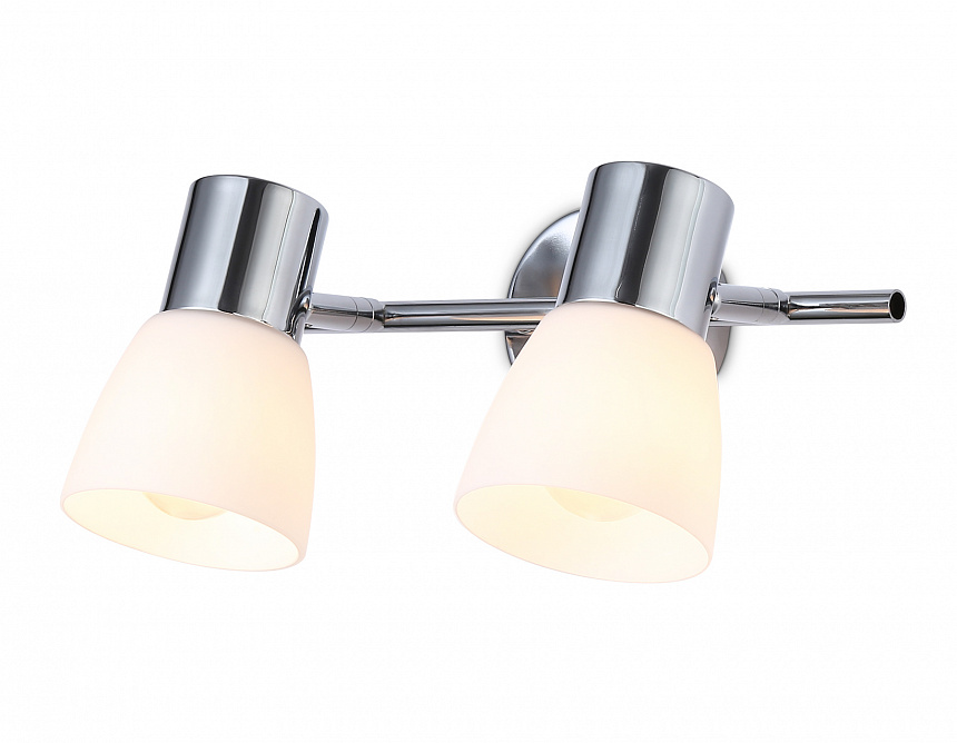 TR3963/2 CH/FR хром/белый матовый E27*2 max 40W 200*105*200 TR3963/2 CH/FR хром/белый матовый E27*2 max 40W 200*105*200