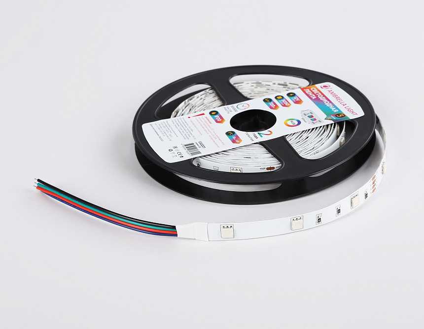 GS2201 5050 30Led/ 7.2W m/ 12V IP20 RGB /5000*10*1.87mm (4 конт.) GS2201 5050 30Led/ 7.2W m/ 12V IP20 RGB /5000*10*1.87mm (4 конт.)