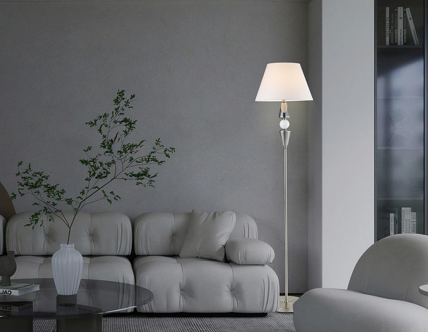 LH75265 SN/FR сатин никель/белый матовый E27 max 60W D360*1560