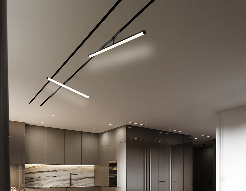 GL1361 BK черный IP20 12W 3000K-6400K 220V 120° 608*25*110 (Без ПДУ)