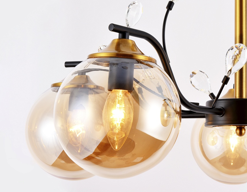 TR9072/5 BK/TI черный/янтарь E14 max 40W D620*420