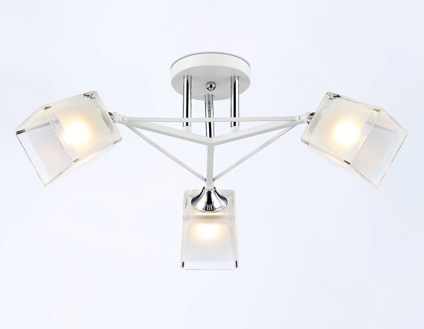 TR303071/3 WH/CH/FR белый/хром/белый матовый E27/3 max 40W D560*250