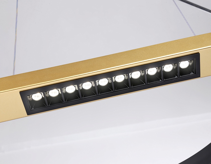 FL51489 BK/GD черный/золото 62W 3000K-6400K D600*1000 (ПДУ ИК)