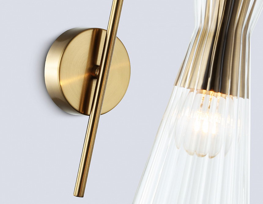 LH55705 BS/CL латунь/прозрачный E14 max 40W 220*90*300