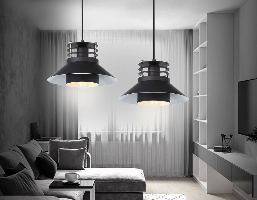 TR8172 BK черный E27 max 40W D203*940