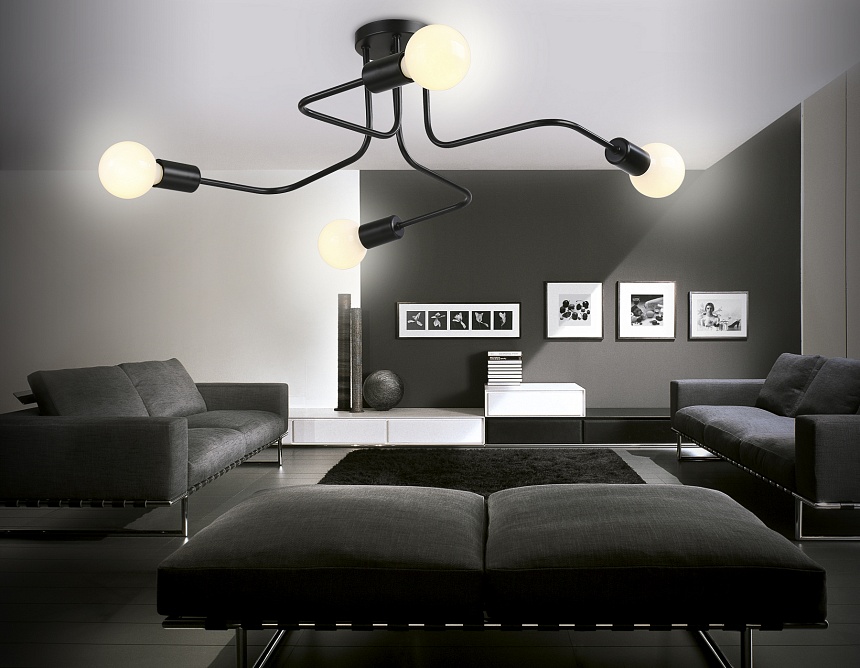 TR8022/4 BK черный E27*4 max 40W D715*205