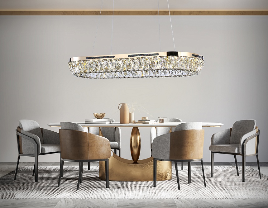 TR5025 FGD/CL золото/прозрачный 3000K/4200K/6400K 61W 800*300*440 (Без ПДУ)