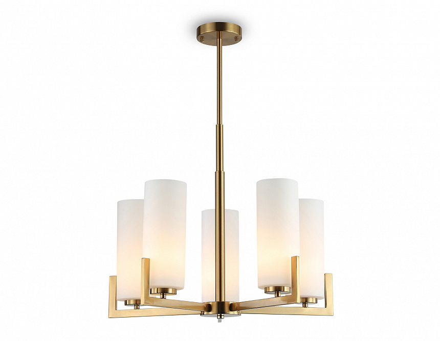 LH56063/5 BS/WH латунь/белый E27*5 max 60W D600*750