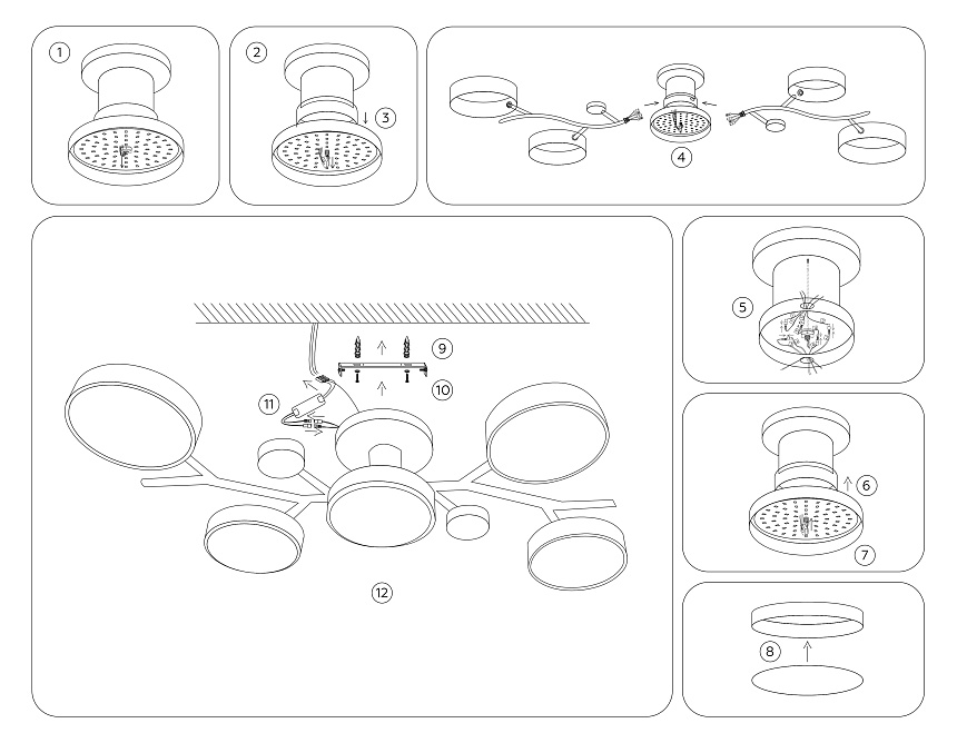 FL4835/5 BK черный 3000K-6400K 70W 830*400*160 (ПДУ ИК)