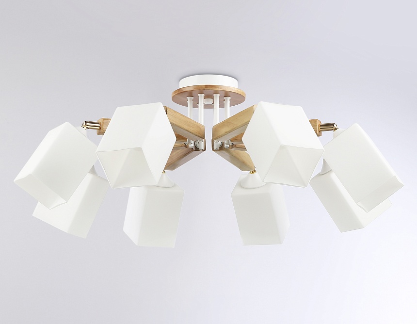 TR9522/8 WH/GD/FR белый/золото/белый матовый E27*8 max 40W D790*260