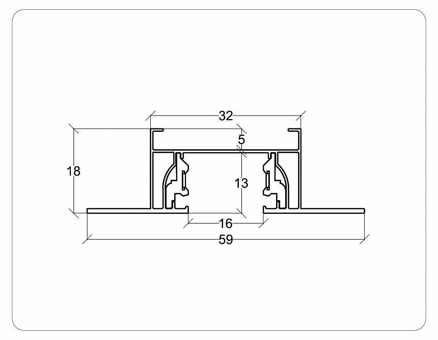 GL7121 WH белый IP20 220V 1000*58.6*18