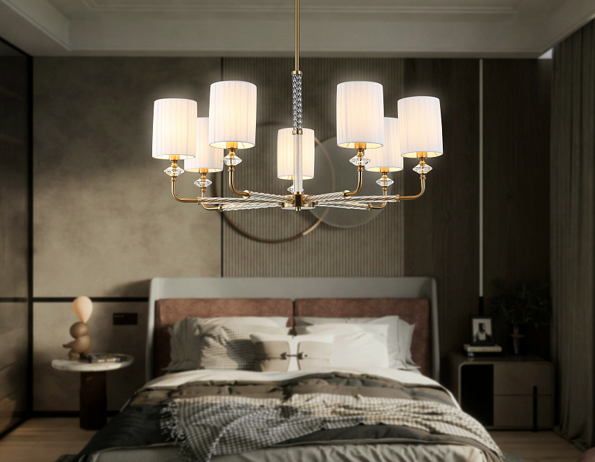 LH71503/7 BS/FR латунь/белый матовый E14*7 max 40W D840*640