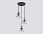 TR3408/3 BK/FGD/SM черный/золото/дымчатый E27/3 max 60W D345*1000