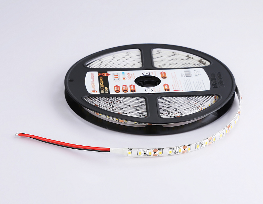 GS1201 2835 120Led/ 9.6W m/ 12V IP65 3000K/ 5000*8*2.27mm (2 конт.) GS1201 2835 120Led/ 9.6W m/ 12V IP65 3000K/ 5000*8*2.27mm (2 конт.)
