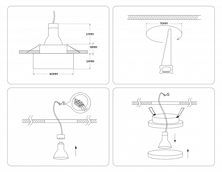 TN3305 WH/FR белый/белый матовый MR16 GU5.3 D80*43