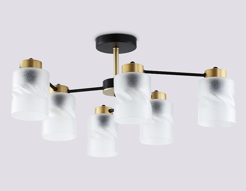 TR303325/6 BK/GD черный/золото E27/6 max 60W D680*270