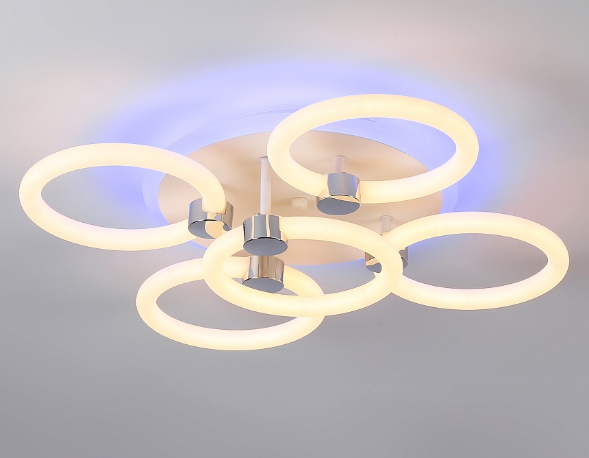 FA3841/4+1 WH белый 70W 3000K-6400K+RGB D538*115 (ПДУ РАДИО 2.4G)