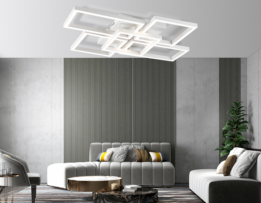 FA1011/4+1 WH белый 90W 3000K-6400K 710*490*95 (ПДУ ИК) FA1011/4+1 WH белый 90W 3000K-6400K 710*490*95 (ПДУ ИК)