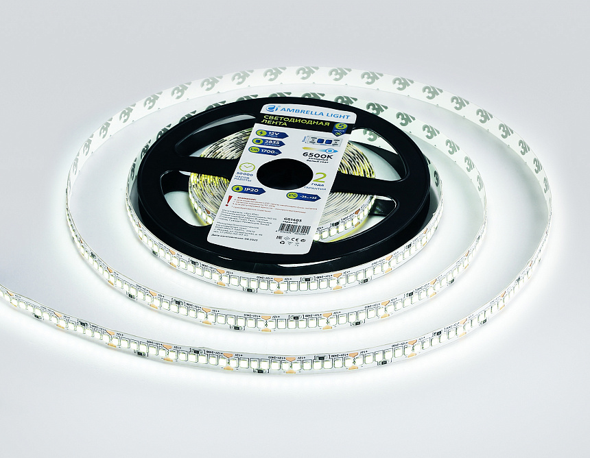 GS1403 2835 240Led/ 17W m/ 12V IP20 6500K/ 5000*10*1.2mm (2 конт.) GS1403 2835 240Led/ 17W m/ 12V IP20 6500K/ 5000*10*1.2mm (2 конт.)