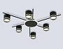 FL71521/6 BK черный GX53/6+LED 754*741*90