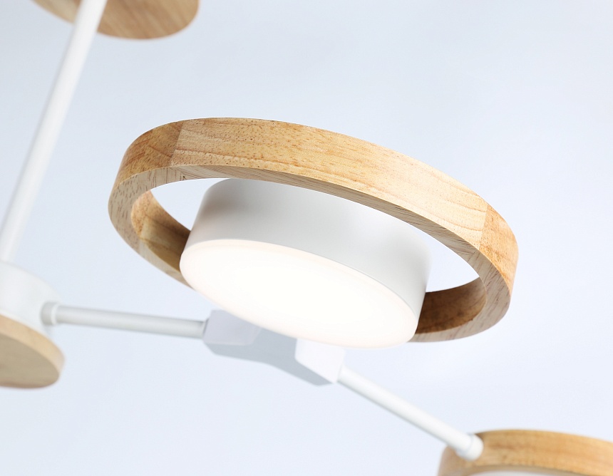 FL51609/4 WH/LW белый/светлое дерево 3000K/4200K/6400K 28W 825*530*285 (Без ПДУ)