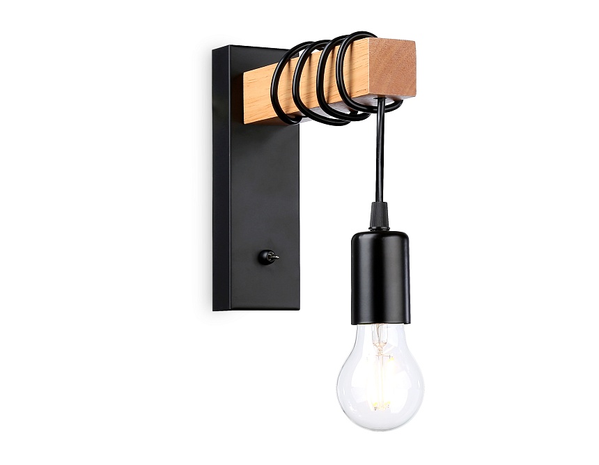 TR8181 BK/LW черный/светлое дерево E27 max 40W 395*60*210 TR8181 BK/LW черный/светлое дерево E27 max 40W 395*60*210