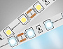 GS2003 5050 60Led/ 14.4W m/ 12V IP20 6500K/ 5000*10*1.87mm (2 конт.)