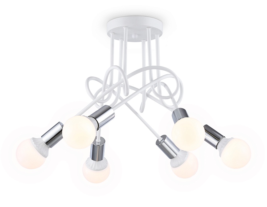 TR80417/6 WH/CH белый/хром E27/6 max 60W D690*370