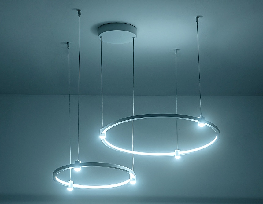 FL5521/2+6 WH белый 45W 3000K/4200K/6400K D600/400*1300 (без ПДУ)