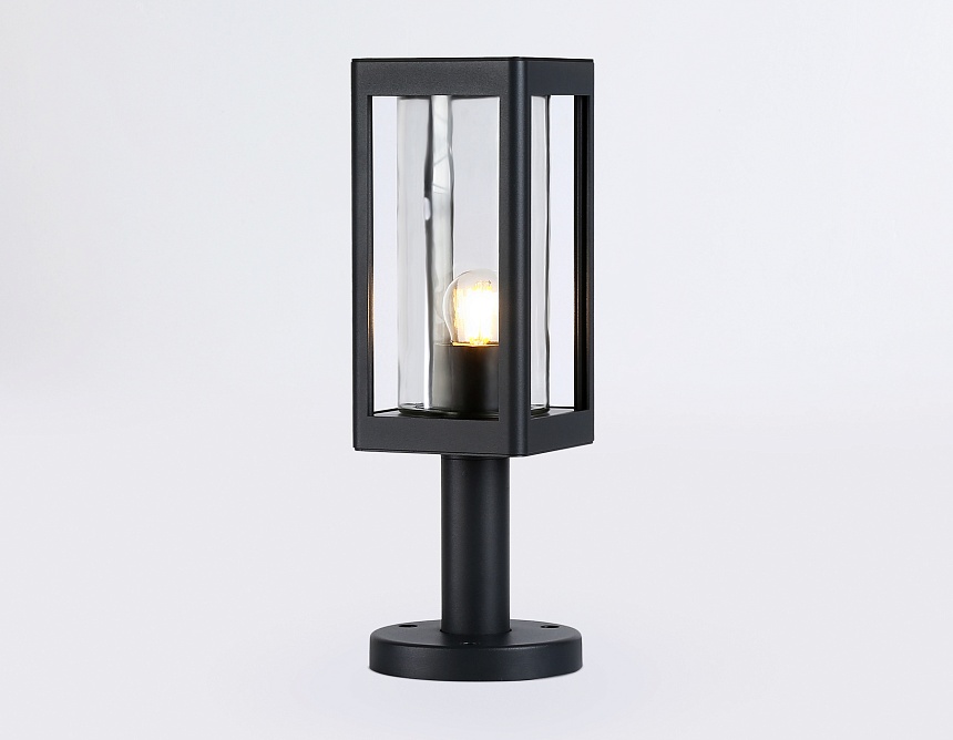 ST2411 BK/CL черный/прозрачный IP54 E27 max 40W 110*110*350 ST2411 BK/CL черный/прозрачный IP54 E27 max 40W 110*110*350