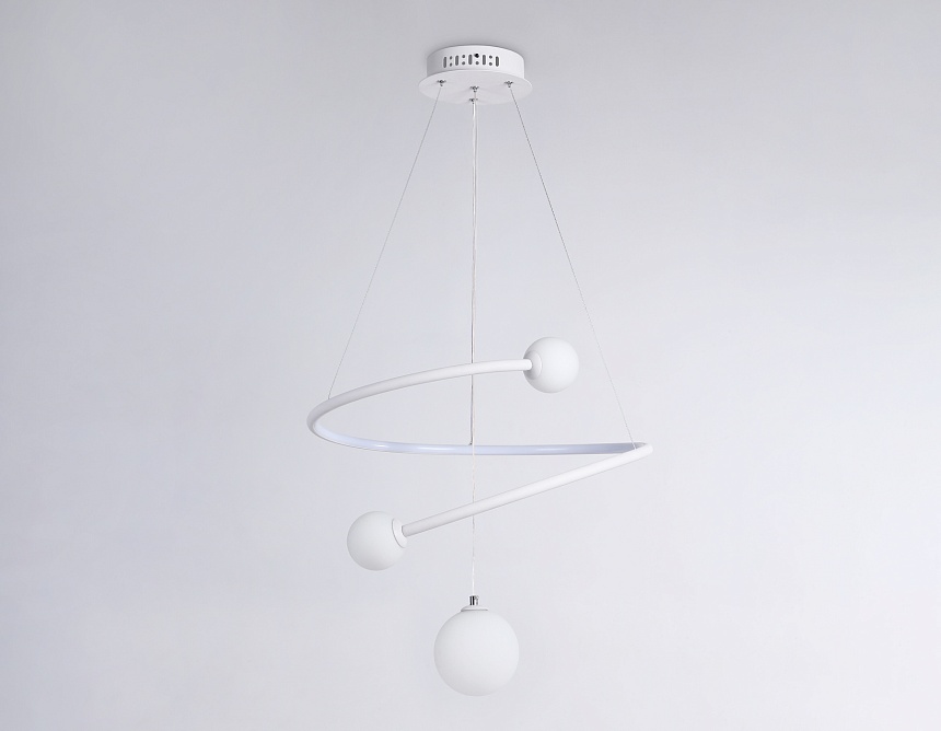 FL66299 WH белый 39W 3000K-6400K+G9 D500*1200 (ПДУ ИК)