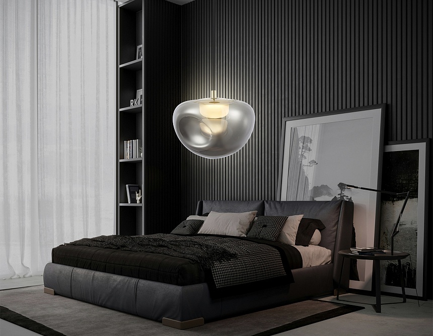 LH12001 BK/GD/SM черный/золото/дымчатый 6W 3000K D180*145