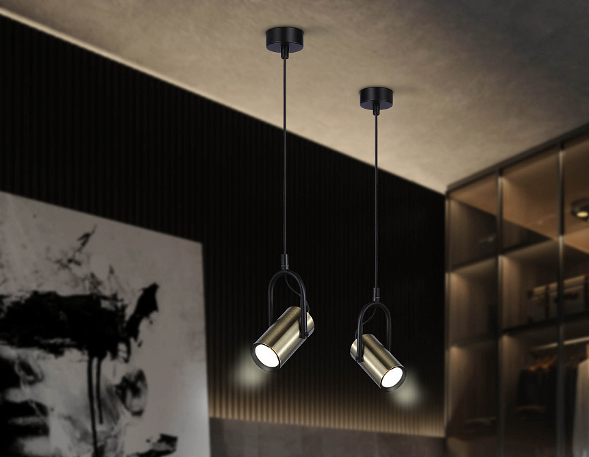 TA13198 BK/SB черный/бронза GU10 max 12W D55*L100*H1200