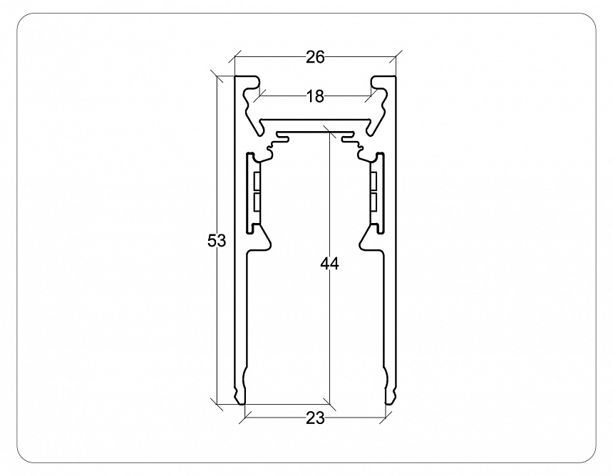 GL3303 BK черный IP20 48V 2000*26.9*53.7