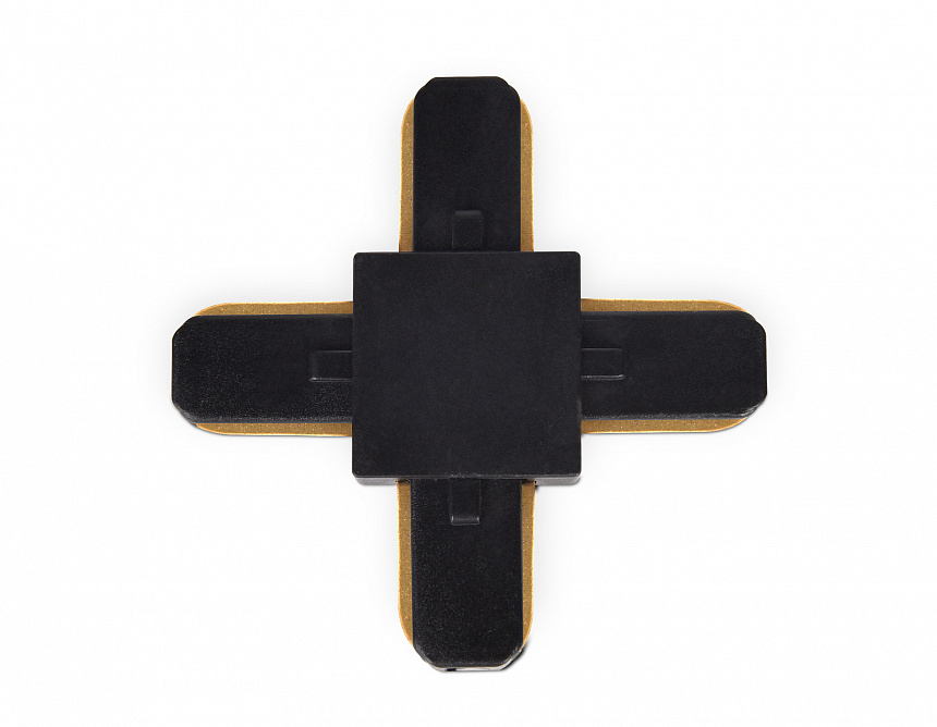 GL7083 BK черный коннектор Х-образный однофазный для соединения трековых шинопроводов