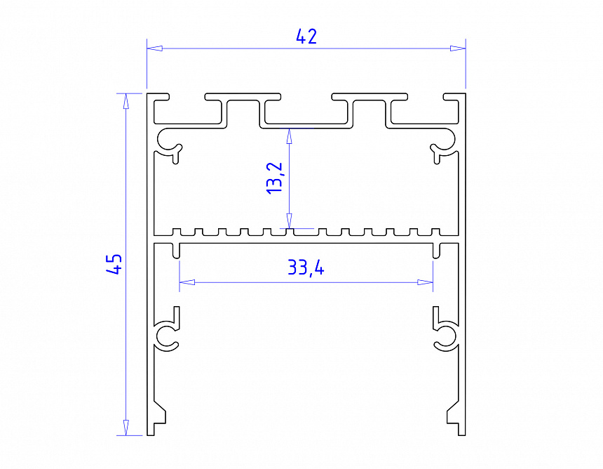 GP3050BK черный 2000*42*45