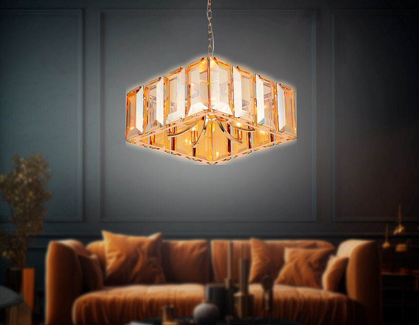 TR5149 GD/TI золото/янтарь E14/6 max 40W 500*500*1000