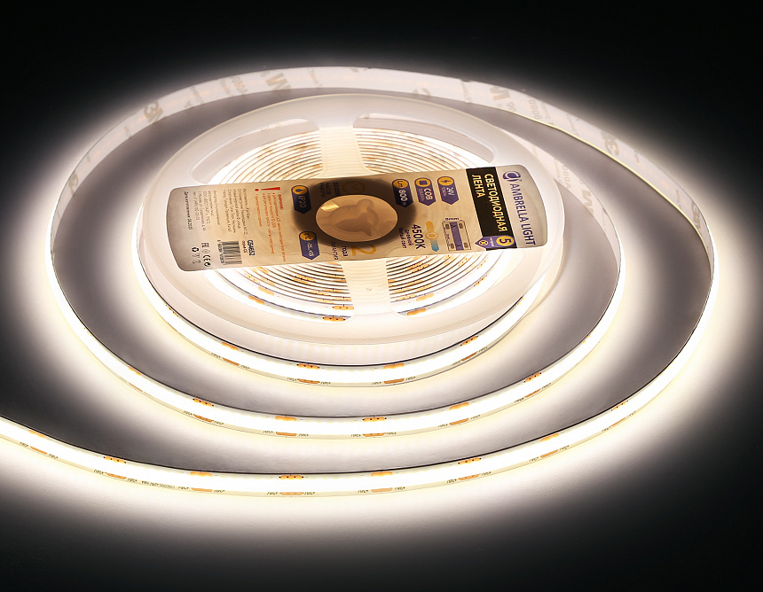 GS4652 COB 320Led/ 10W m/ 24V IP20 4500K/ 5000*8*1.54mm (2 конт.) GS4652 COB 320Led/ 10W m/ 24V IP20 4500K/ 5000*8*1.54mm (2 конт.)