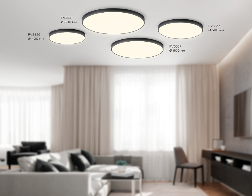 FV5541 BK черный LED 130W 3000K D800*58 (Без ПДУ) FV5541 BK черный LED 130W 3000K D800*58 (Без ПДУ)