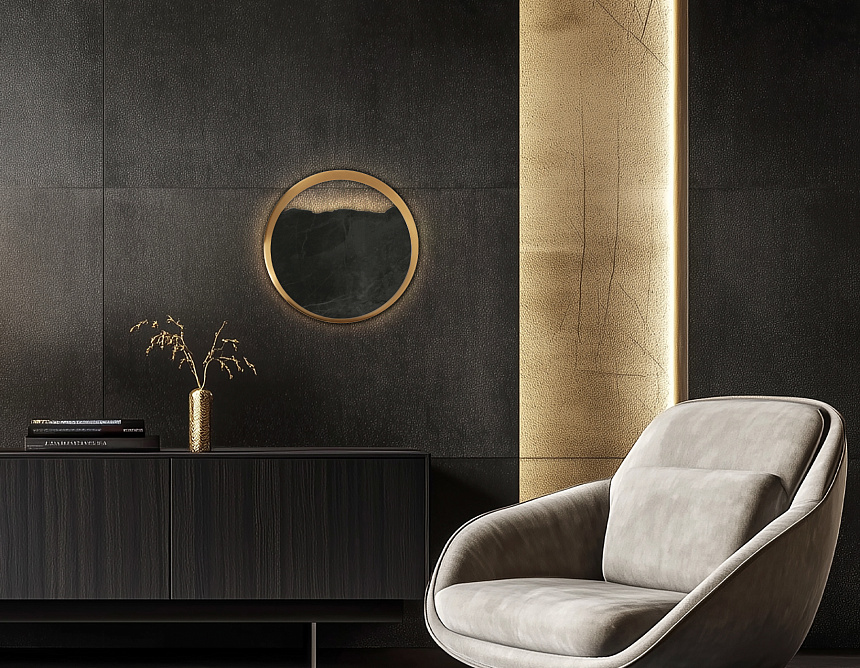 LH53613 BS/BK латунь/черный 9W 3000K D250*55