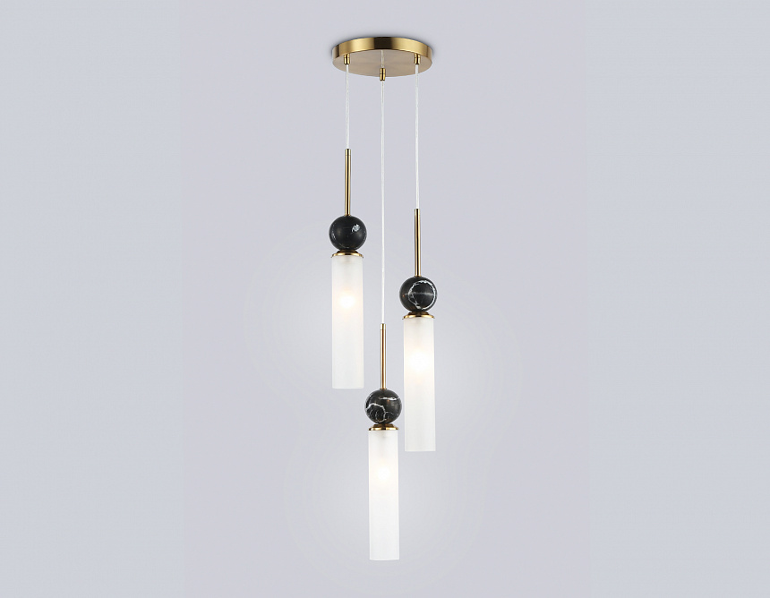 LH53262/3 BS/WH латунь/белый E14*3 max 40W D230*1700