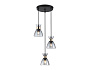 TR3408/3 BK/FGD/SM черный/золото/дымчатый E27/3 max 60W D345*1000