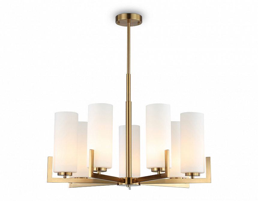 LH56064/7 BS/WH латунь/белый E27*7 max 60W D700*750