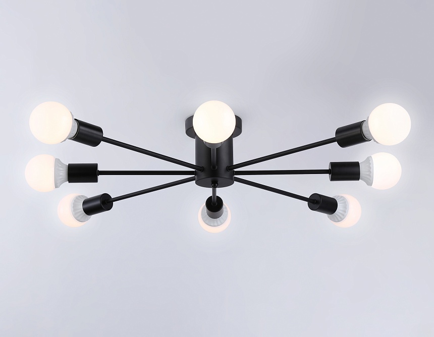 TR80411/8 BK черный E27/8 max 60W D950*150 TR80411/8 BK черный E27/8 max 60W D950*150