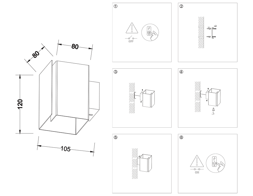 TN5118 BK черный G9 max 40W 120*80*105